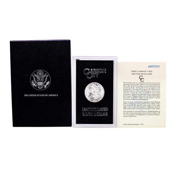 1884-CC $1 Morgan Silver Dollar Coin GSA Hoard Uncirculated w/Box & COA