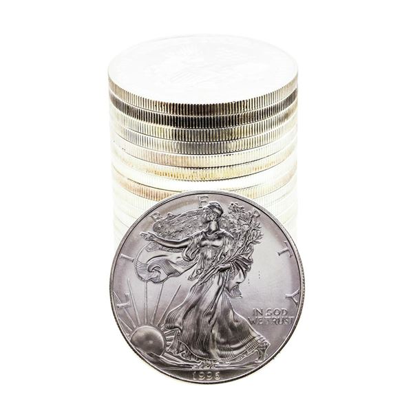 Roll of (20) Brilliant Uncirculated 1996 $1 American Silver Eagle Coins