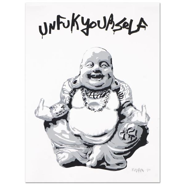 Padhia Avocado  Gangsta Buddha  Limited Edition Serigraph On Paper