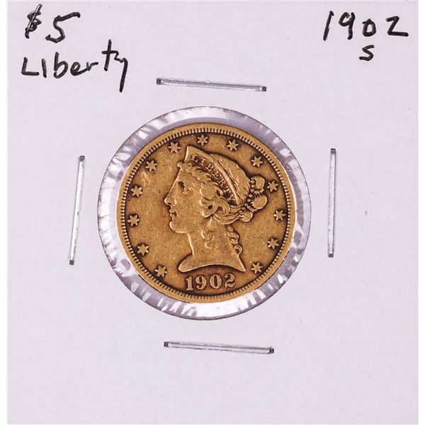 1902-S $5 Liberty Head Half Eagle Gold Coin