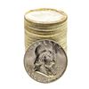 Image 1 : Roll of (20) Brilliant Uncirculated 1962-D Franklin Half Dollar Coins