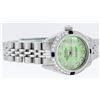 Image 5 : Rolex Ladies Stainless Steel Green Diamond & Sapphire Datejust Wristwatch