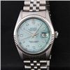 Image 1 : Rolex Men's Stainless Steel Ice Blue Diamond Oyster Perpetual Datejust Wristwatch
