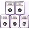 Image 1 : 2001-S Silver Proof State Quarter (5) Coin Set NGC PF69 Ultra Cameo