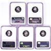 Image 2 : 2001-S Silver Proof State Quarter (5) Coin Set NGC PF69 Ultra Cameo