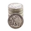 Image 2 : Roll of (20) Assorted Date Walking Liberty Half Dollar Coins Circulated