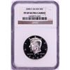 Image 1 : 2000-S Silver Proof Kennedy Half Dollar Coin NGC PF69 Ultra Cameo