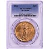 Image 1 : 1908 No Motto $20 St. Gaudens Double Eagle Gold Coin PCGS MS64