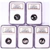 Image 1 : 2004-S Silver Proof State Quarter (5) Coin Set NGC PF69 Ultra Cameo