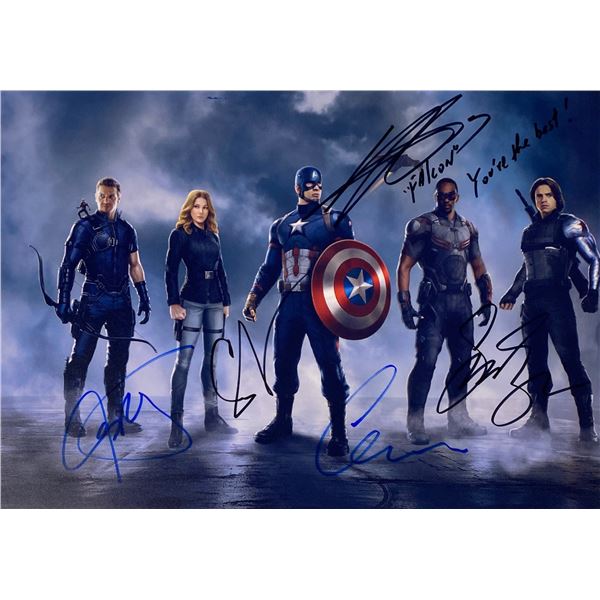 Signed Avengers Civil War Photo