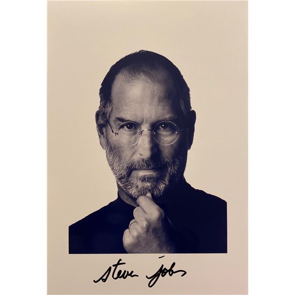 Autograph Signed Steve Jobs Photo