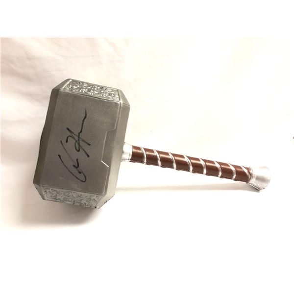 Thor Chris Hemsworth  Autograph Signed Hammer