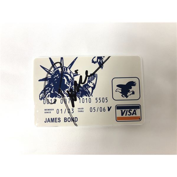 Pierce Brosnan Autograph  Autograph Signed James Bond 007 Toy Card
