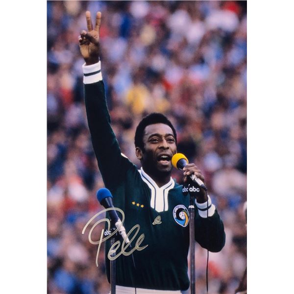 Football Pele Autographed  Autograph Signed