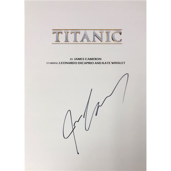 Titanic  Autograph Signed Script Cover James Cameron