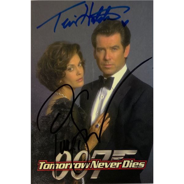 Tomorrow Never Dies Autograph  Autograph Signed Postcard