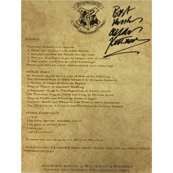 Alan Rickman Autograph  Autograph Signed Harry Potter Letter