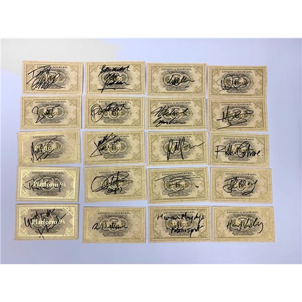 Autograph Signed Harry Potter Set of 34 Train Ticket