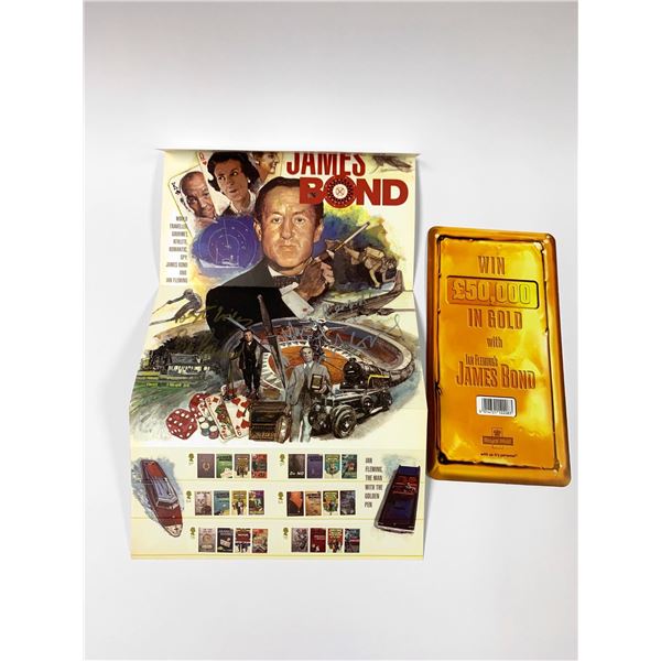 Autograph Signed James Bond Special Stamp Set for Collectors