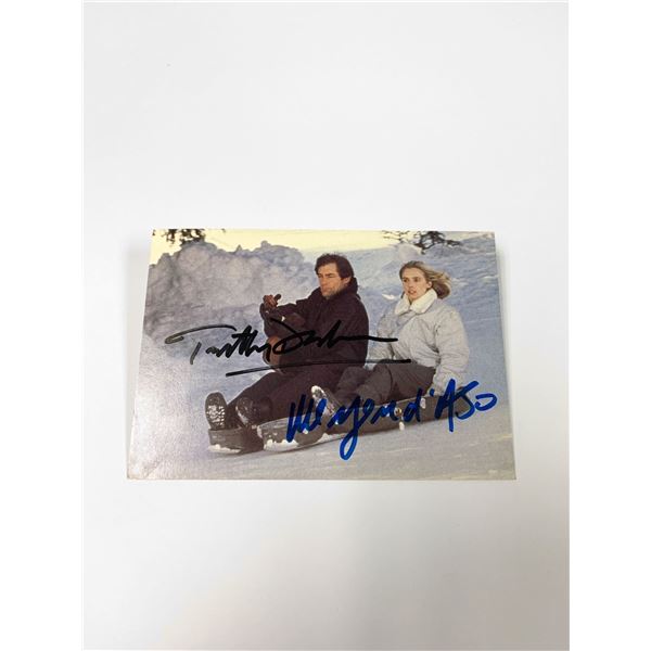 Autograph Signed James Bond 007 Living Daylights Offical Postcard