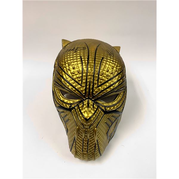 Black Panther Chadwick Boseman  Autograph Signed Helmet (Gold)