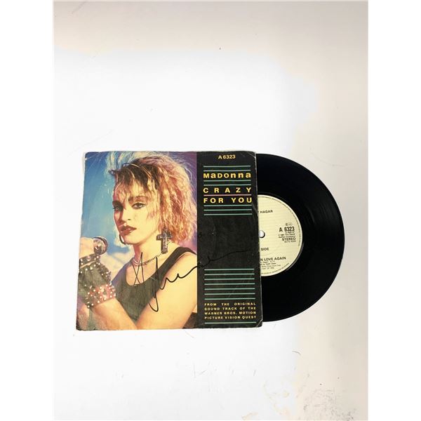 Autograph Signed Madonna Crazy For You Vinyl