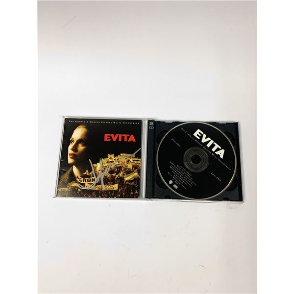 Autograph Signed Madonna Evita CD Album