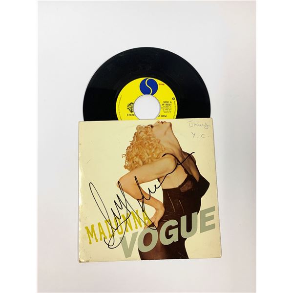 Autographed Madonna Vogue Vinyl