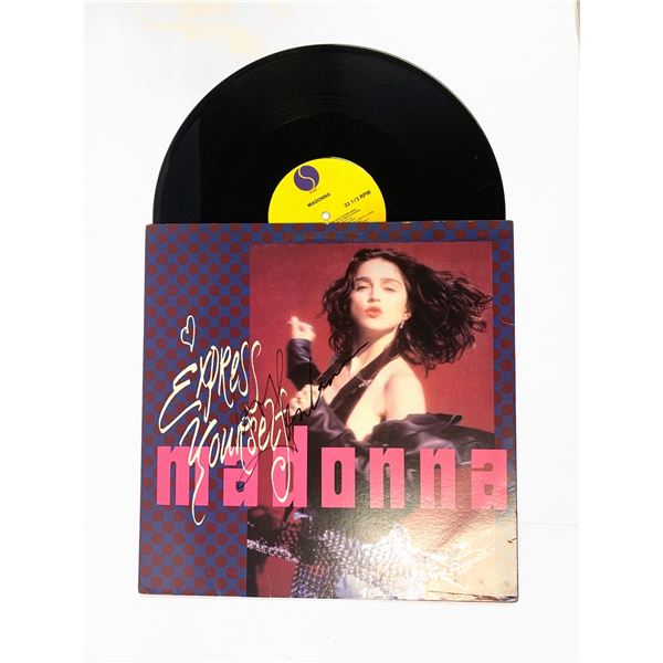 Autographed Madonna Express Youself Vinyl