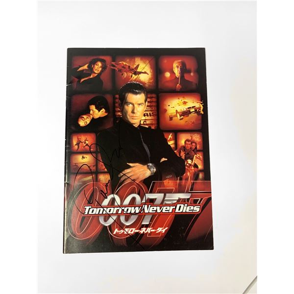 Autograph Signed James Bond Tomorrow Never Dies Picture Book