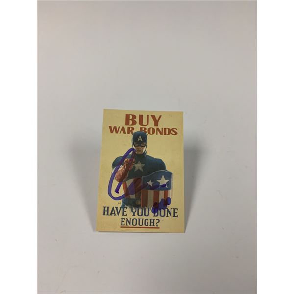 Autograph Signed Chris Evans Captain America Card