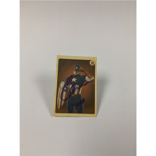 Autograph Signed Chris Evans Captain America Card