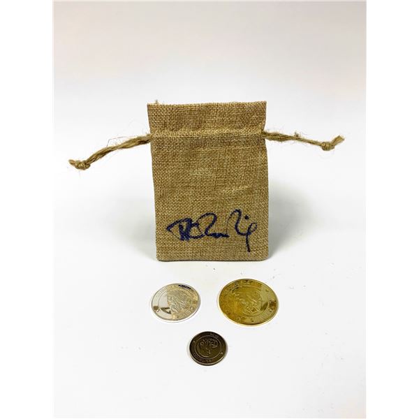 Autograph Signed Harry Potter Coins Pouch