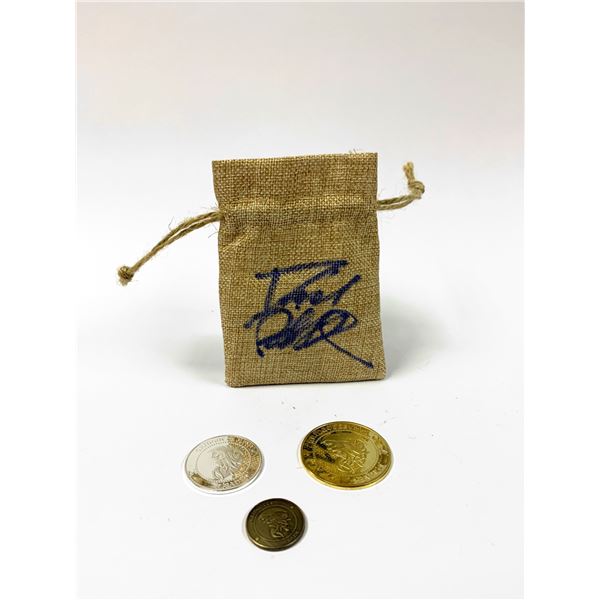 Autograph Signed Harry Potter Coins Pouch