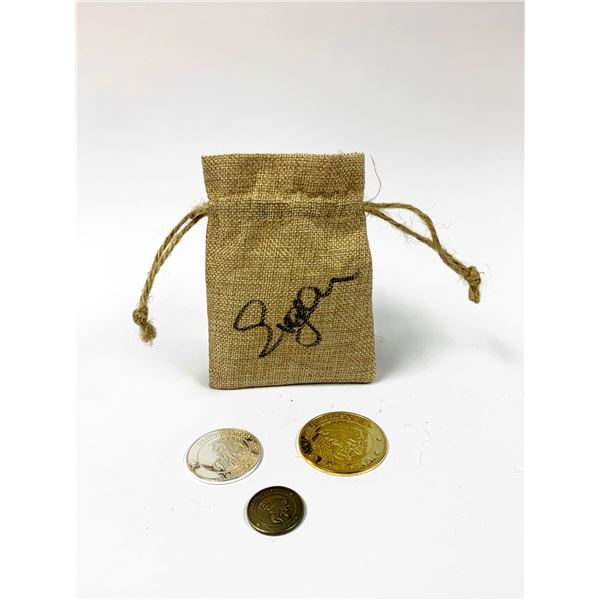 Autograph Signed Harry Potter Coins Pouch
