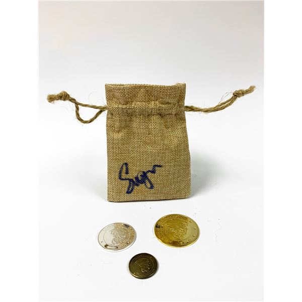 Autograph Signed Harry Potter Coins Pouch