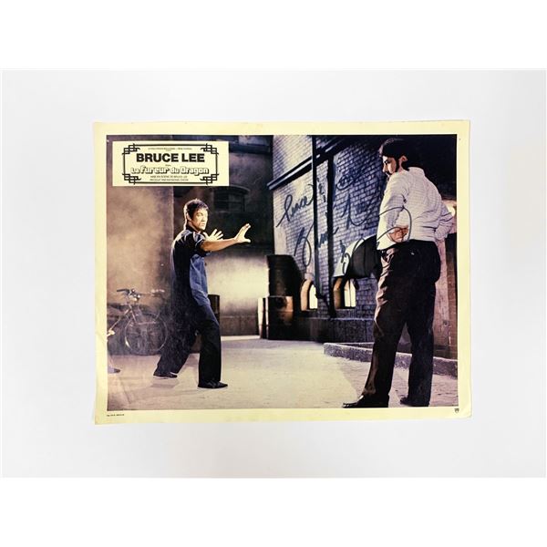 Bruce Lee Autograph Signed Lobby Card