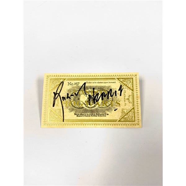 Autograph Signed Richard Harris Train Ticket