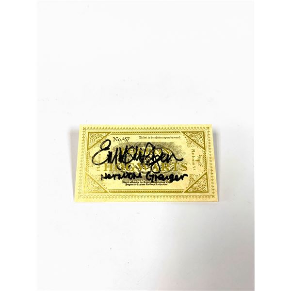 Autograph Signed Emma Watson Train Ticket