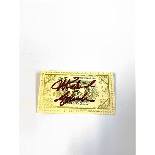 Autograph Signed Michael Gambon Train Ticket