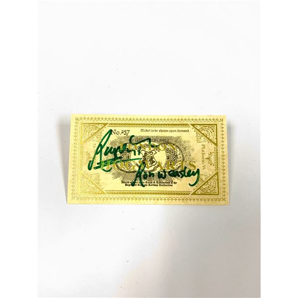 Autograph Signed Rupert Grint Train Ticket
