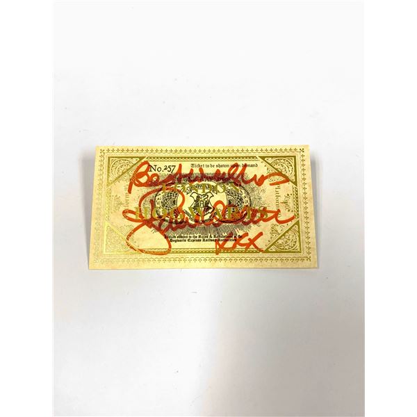 Autograph Signed Julie Waters Train Ticket