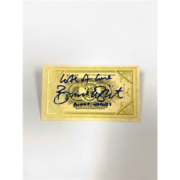 Autograph Signed Bonnie Wright Train Ticket