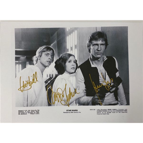 Autograph Signed Star Wars Press Kit Photo