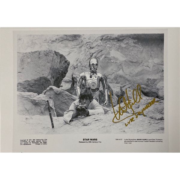 Autograph Signed Star Wars Press Kit Photo