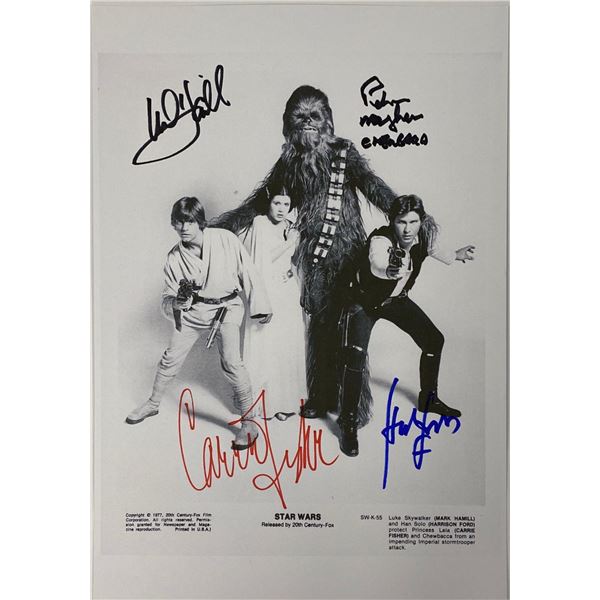 Autograph Signed Star Wars Press Kit Photo