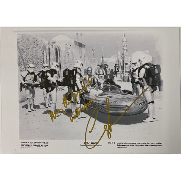 Autograph Signed Star Wars Press Kit Photo