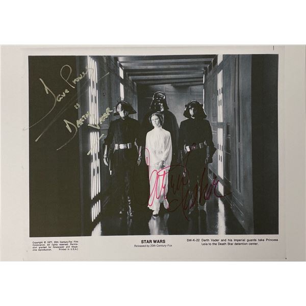 Autograph Signed Star Wars Press Kit Photo