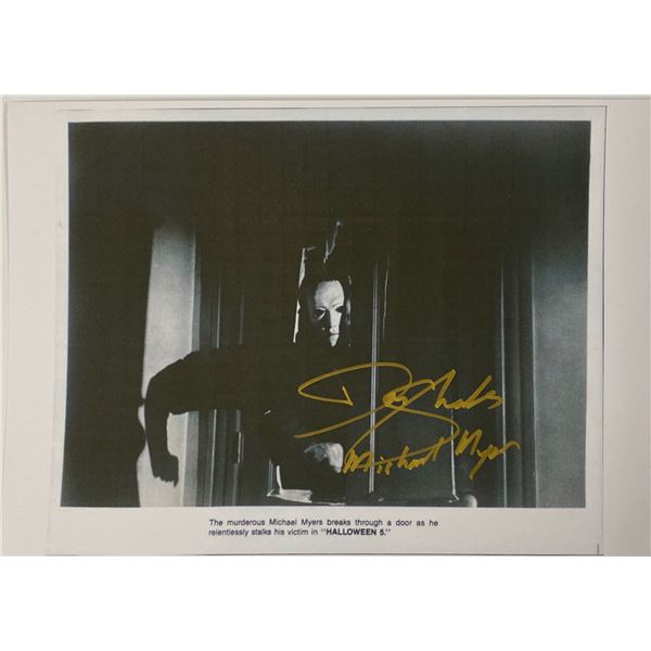 Autograph Signed Halloween 5 Press Kit Photo
