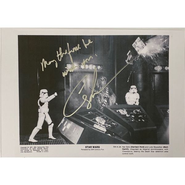 Autograph Signed Star Wars Press Kit Photo